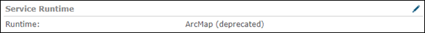 Service Runtime section on the General tab when editing a map service in ArcGIS Server Manager Service Runtime section on the General tab when editing a map service in ArcGIS Server Manager